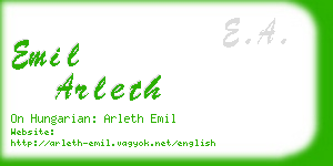 emil arleth business card